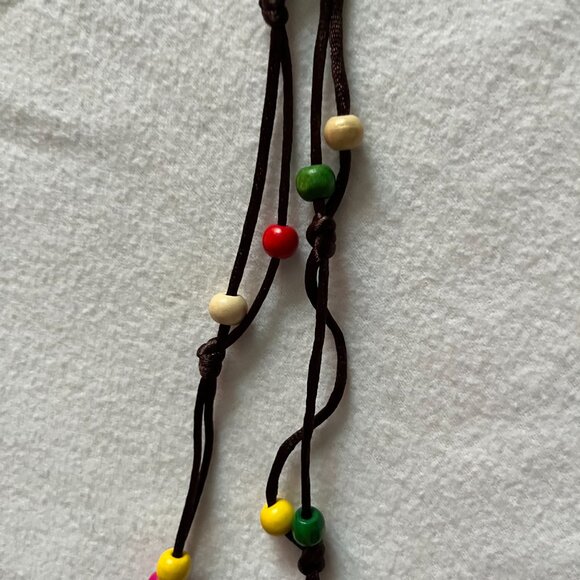 Bohemian Woven Crossbody Cocnut Shells/Beads Mini-Bag/Purse - Picture 5 of 6
